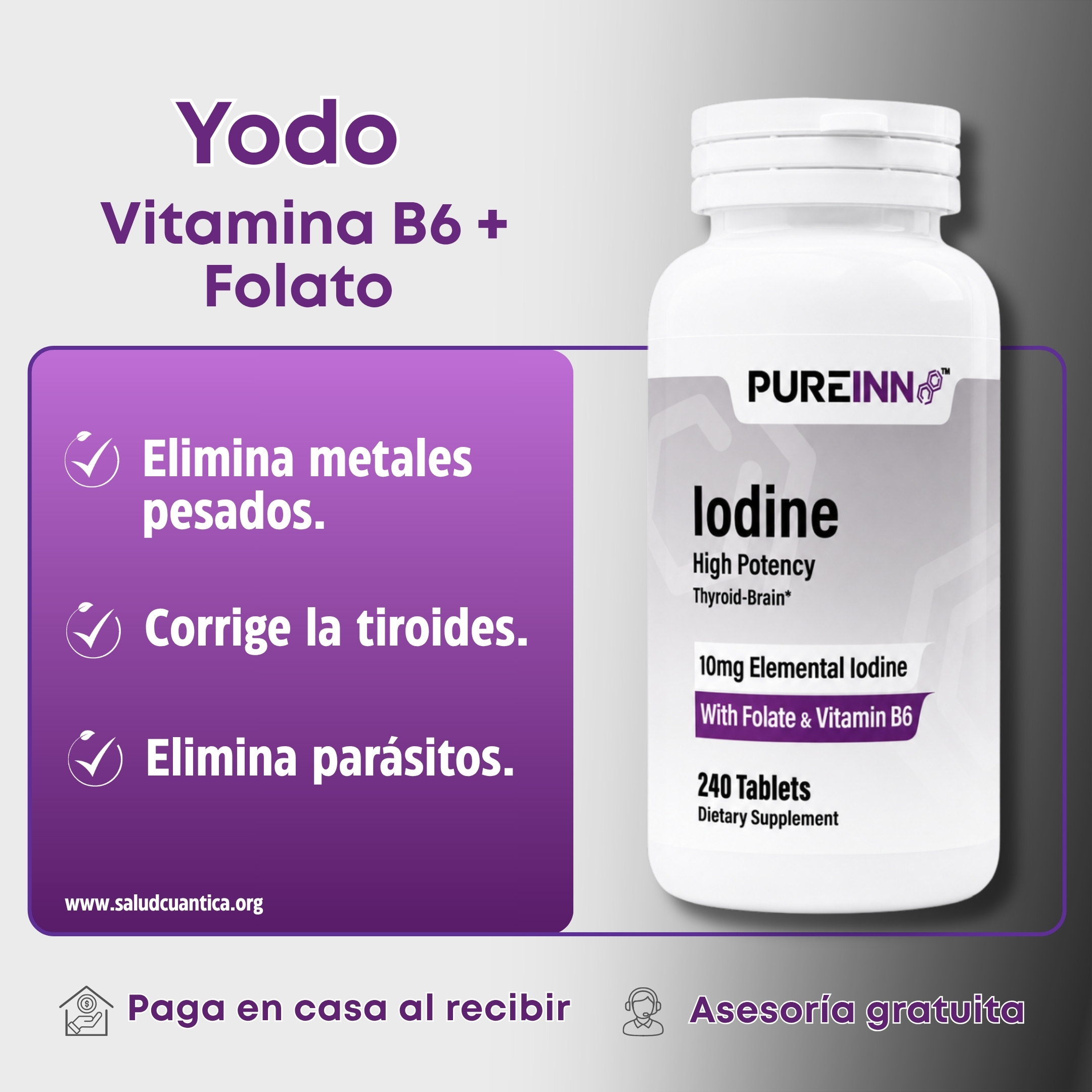 Yodo + Vitamina B6 + Folato - Imagen 2