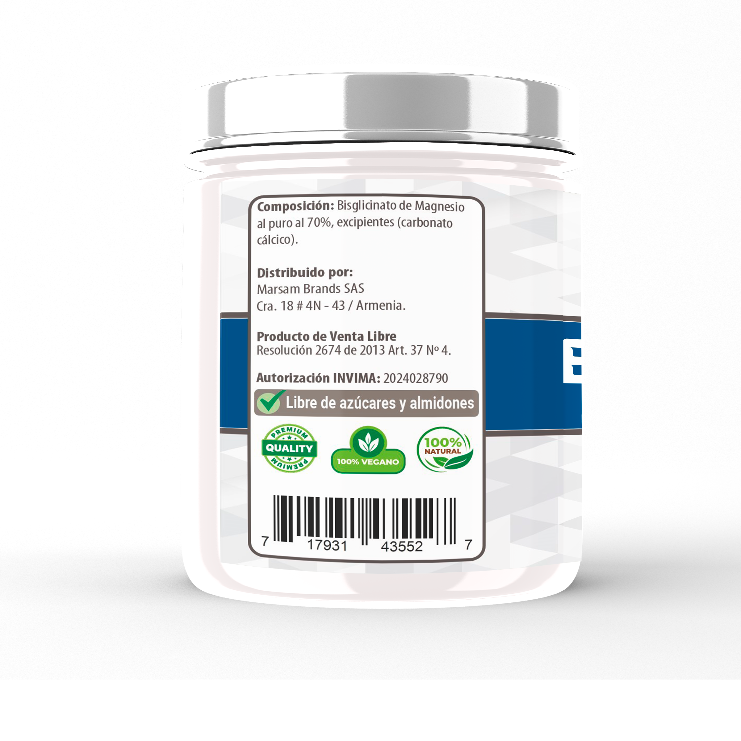 Bisglicinato de Magnesio Polvo 400g - Imagen 4