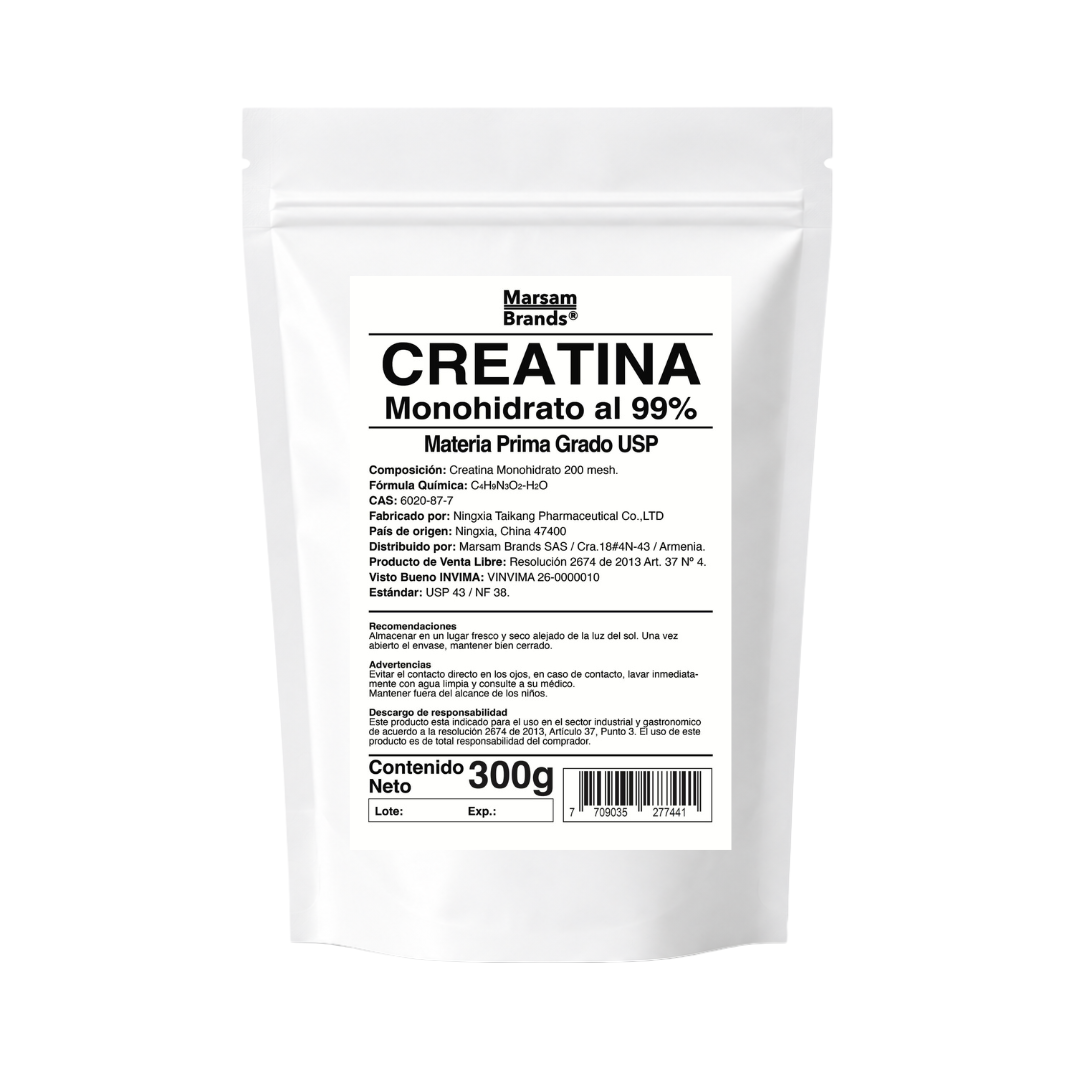 Creatina Monohidrato Polvo Puro 300g Bolsa